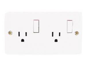 15A DOUBLE SWITCH SOCKET 110V