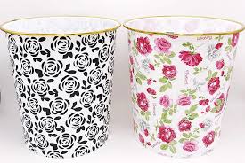 WASTE BASKET RND FLORAL