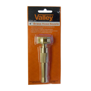 4" BRASS HOSE NOZZLE W/RBBR
