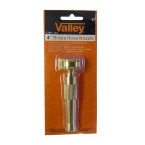 4" BRASS HOSE NOZZLE W/RBBR