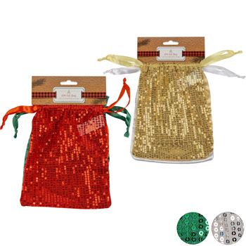 2PK GIFT BAG SEQUIN ORGANZA