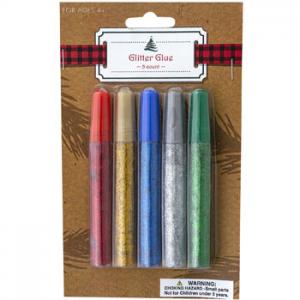0.32OZ GLITTER GLUE TUBES 5PK