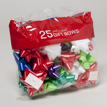 XMAS BOWS 25 PEEL N STICK