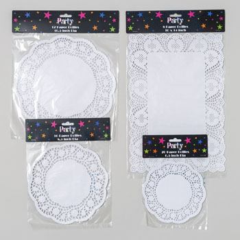  4 AST SIZE 8-20CT DOILIES PAPER