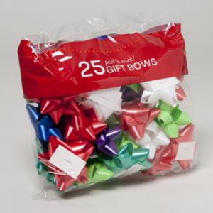 XMAS BOWS 25 PEEL N STICK
