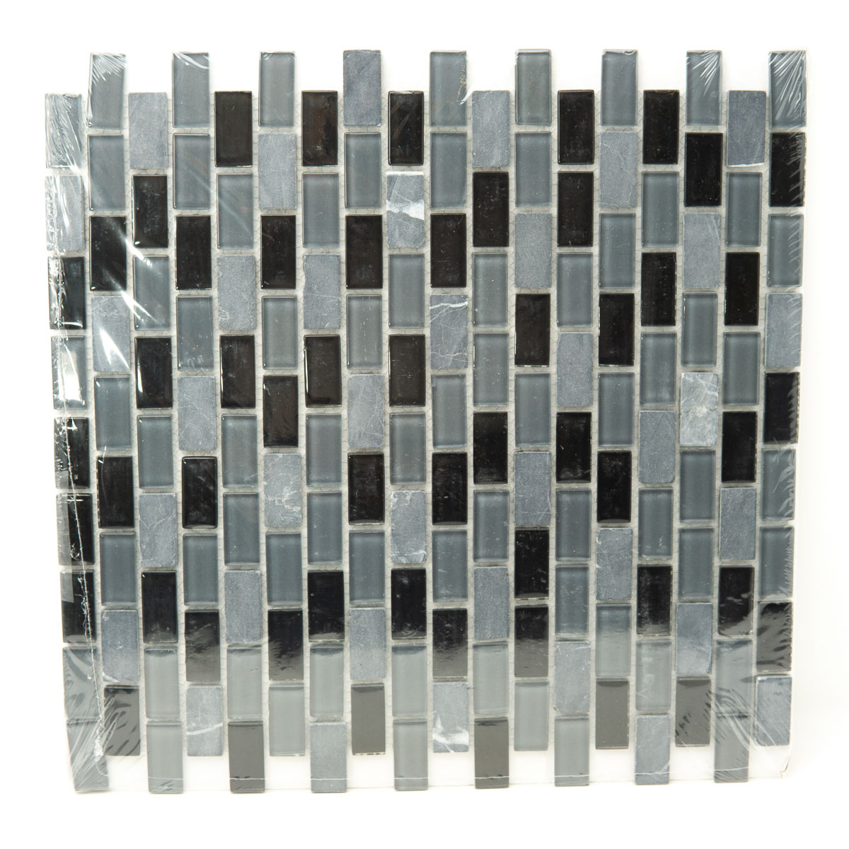 11X12 CROSS BLACK MOSAIC TILE