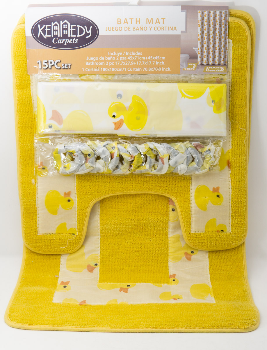 BATH MAT 15PC SET YELLOW