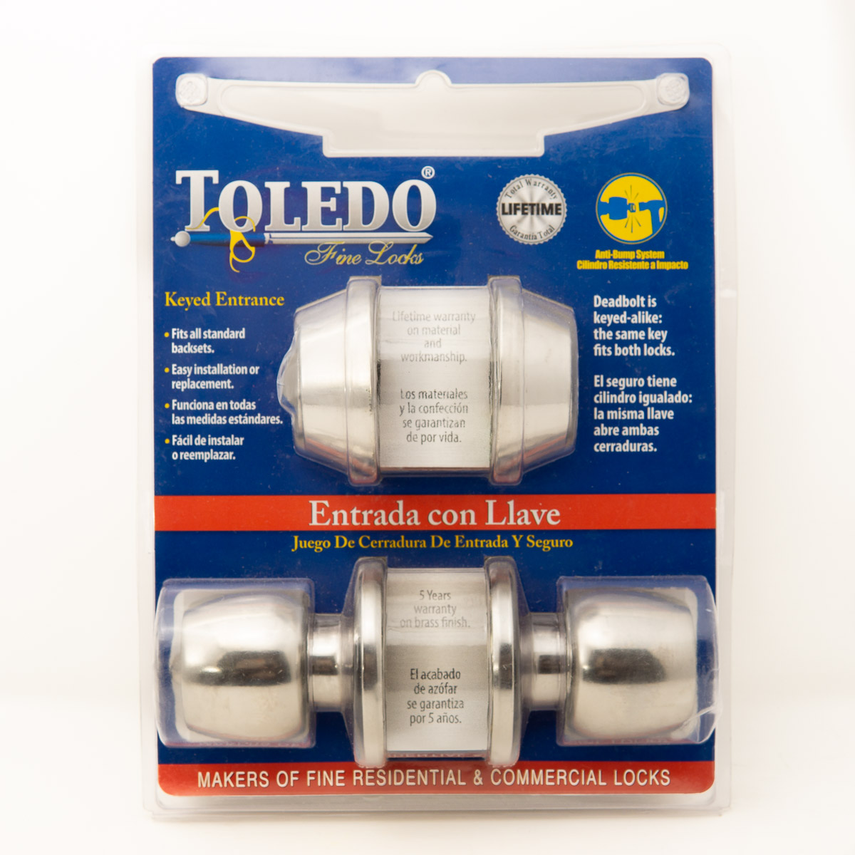 PB LOCK SET W/SINGLE DEADBOLT