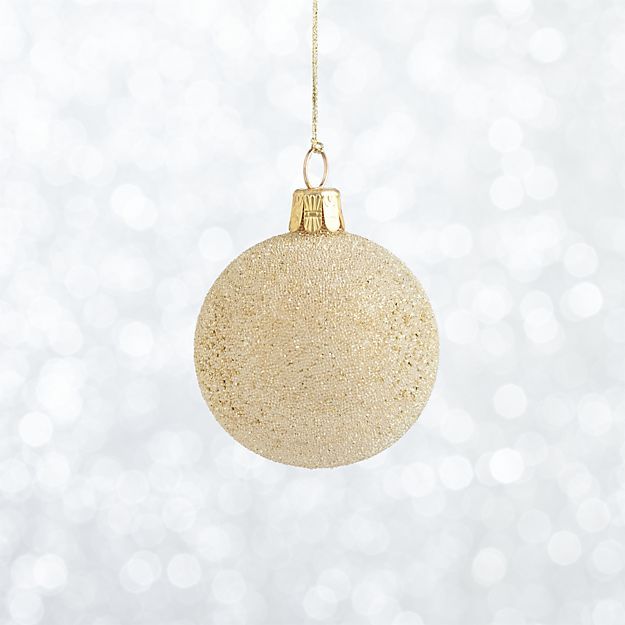 GOLD GLITTER BALL ORNAMENT