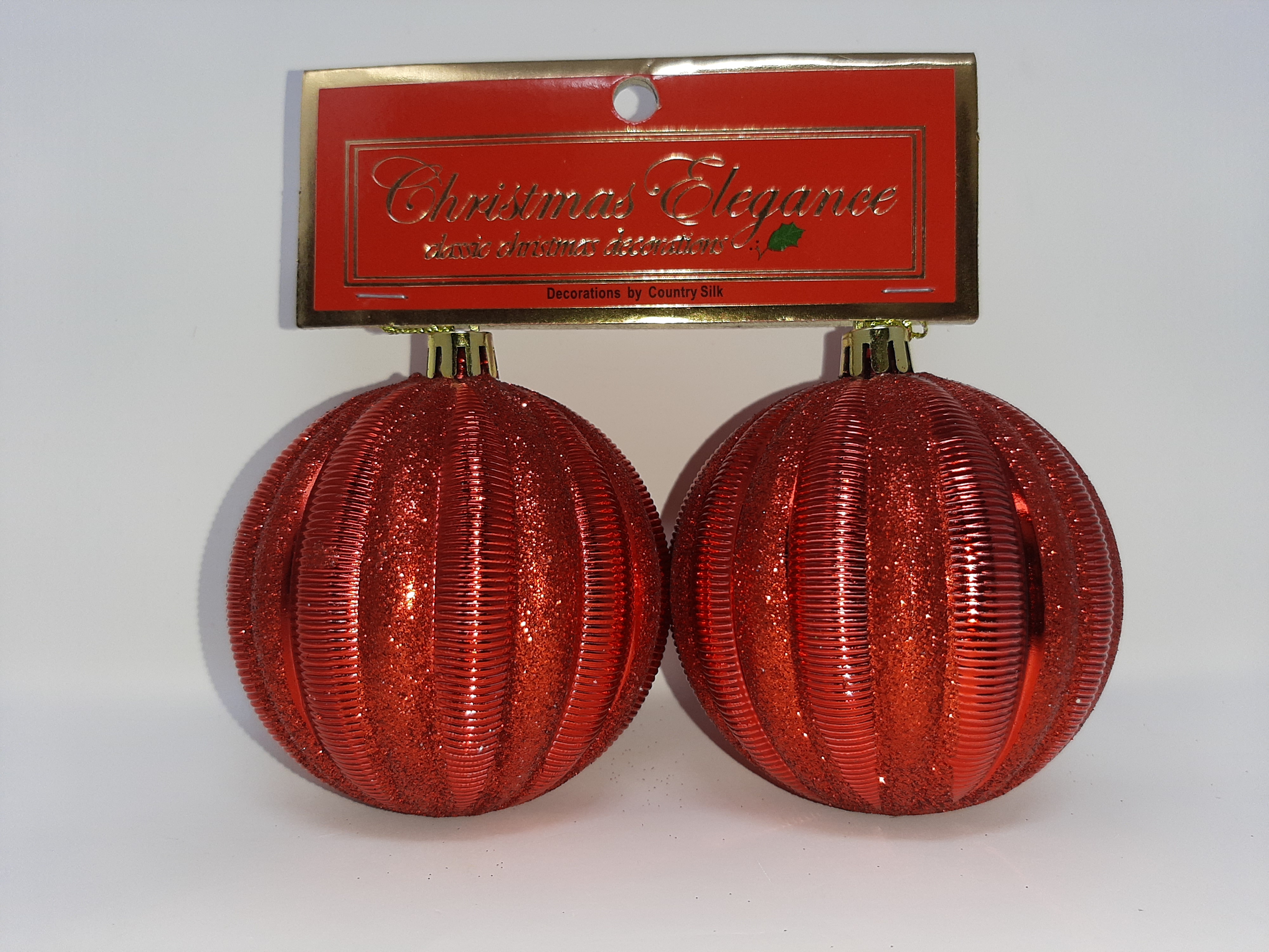 2PK RED/GOLD BALL TREE DECOR