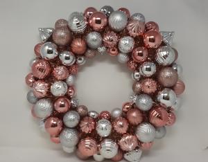 SILVER /ROSE GOLD BALL WREATH