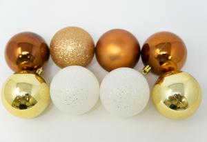 4PK GOLD DECORATIVE BALL