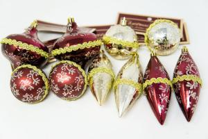 2PK RED/GOLD TREE DECOR