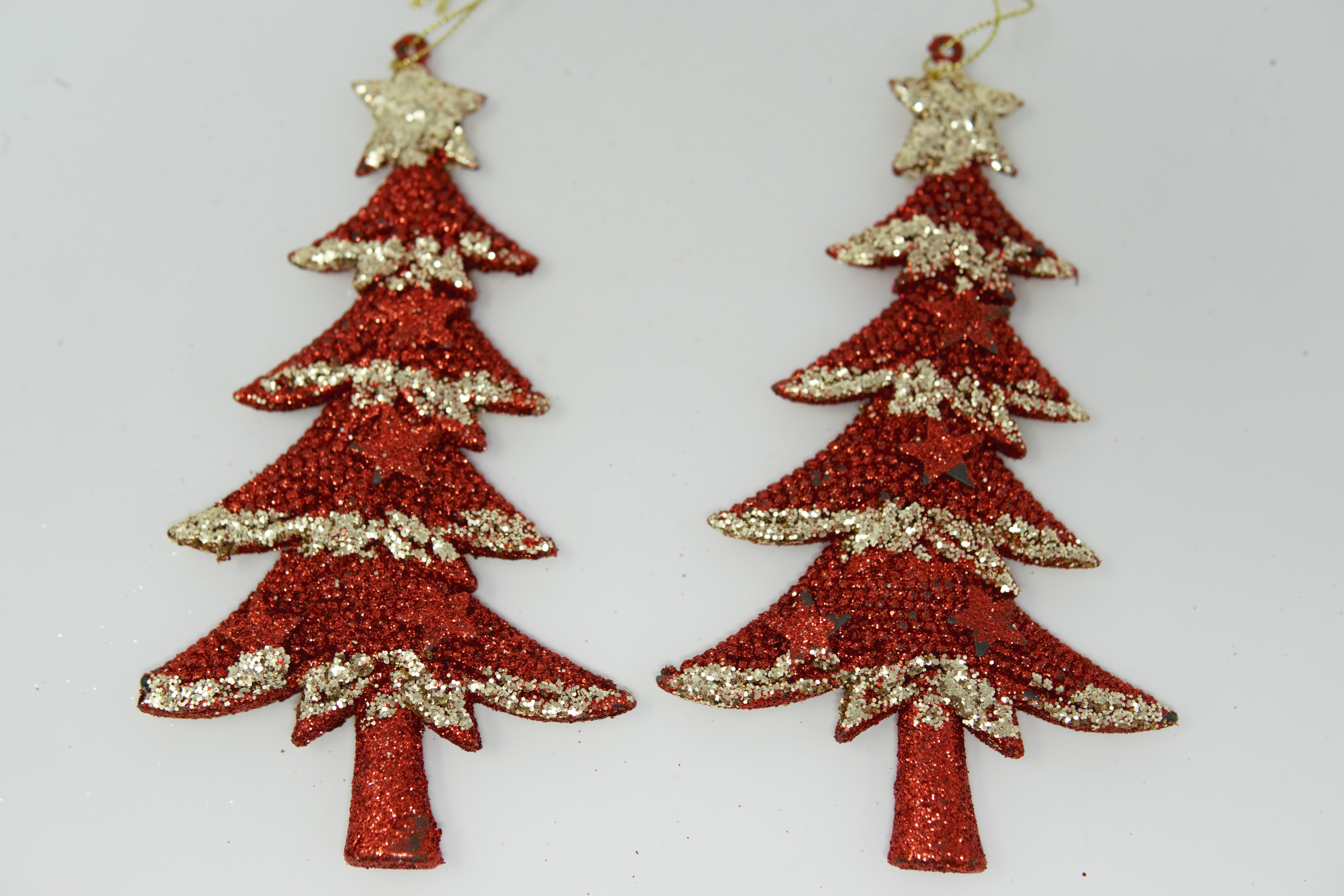 2PK RED/GOLD TREE DECOR