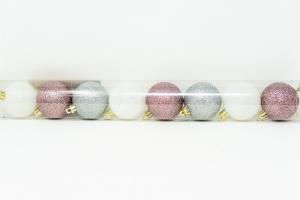 8PK GLITTER BALL ORNAMENT
