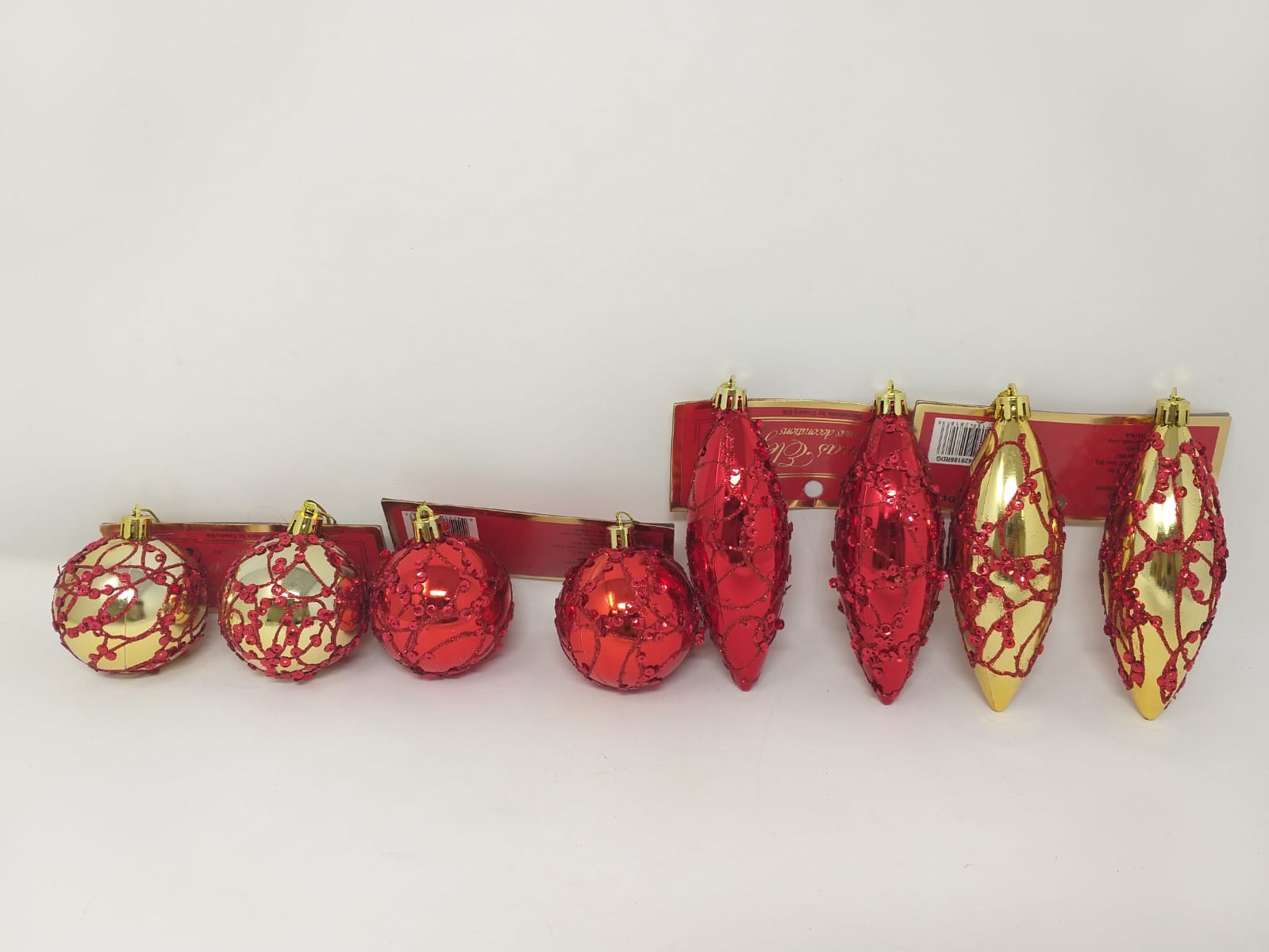 2PK RED/GOLD TREE ORNAMENT