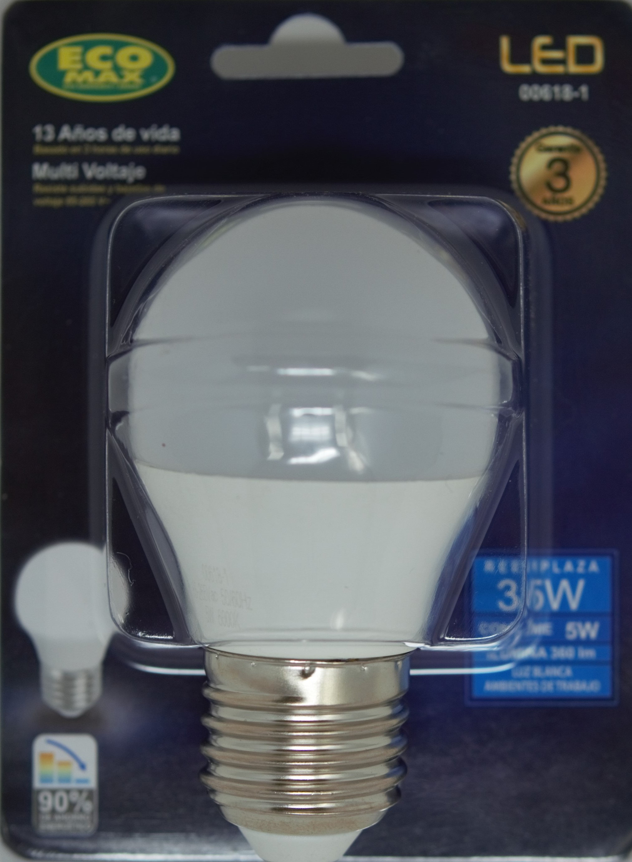 5W LED BULB G45 E27 6000K 85-265