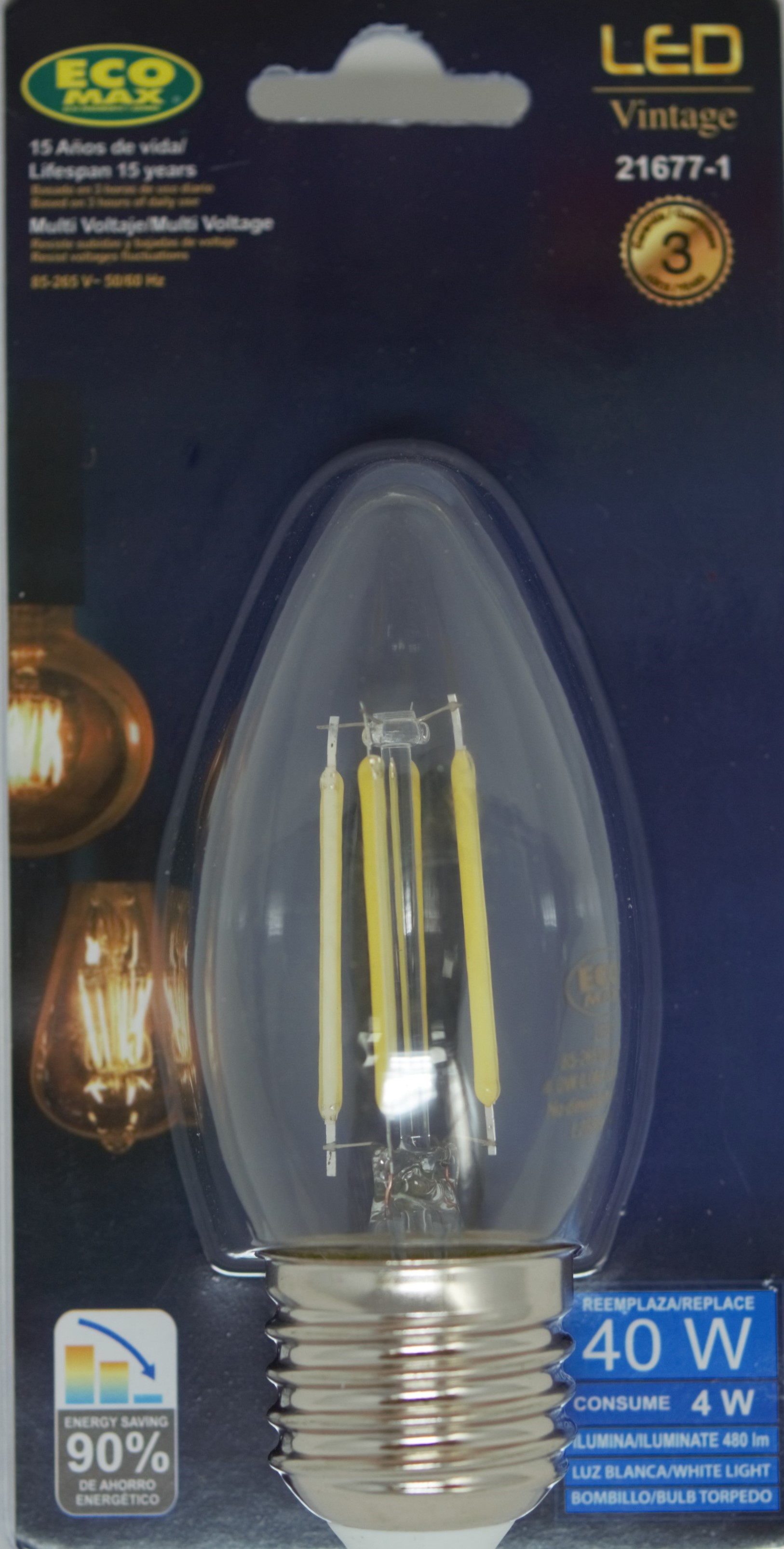 4W TORPEDO LED FILA BULB E27