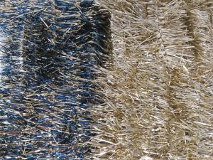 36FT TINSEL GARLAND BLUE/GOLD