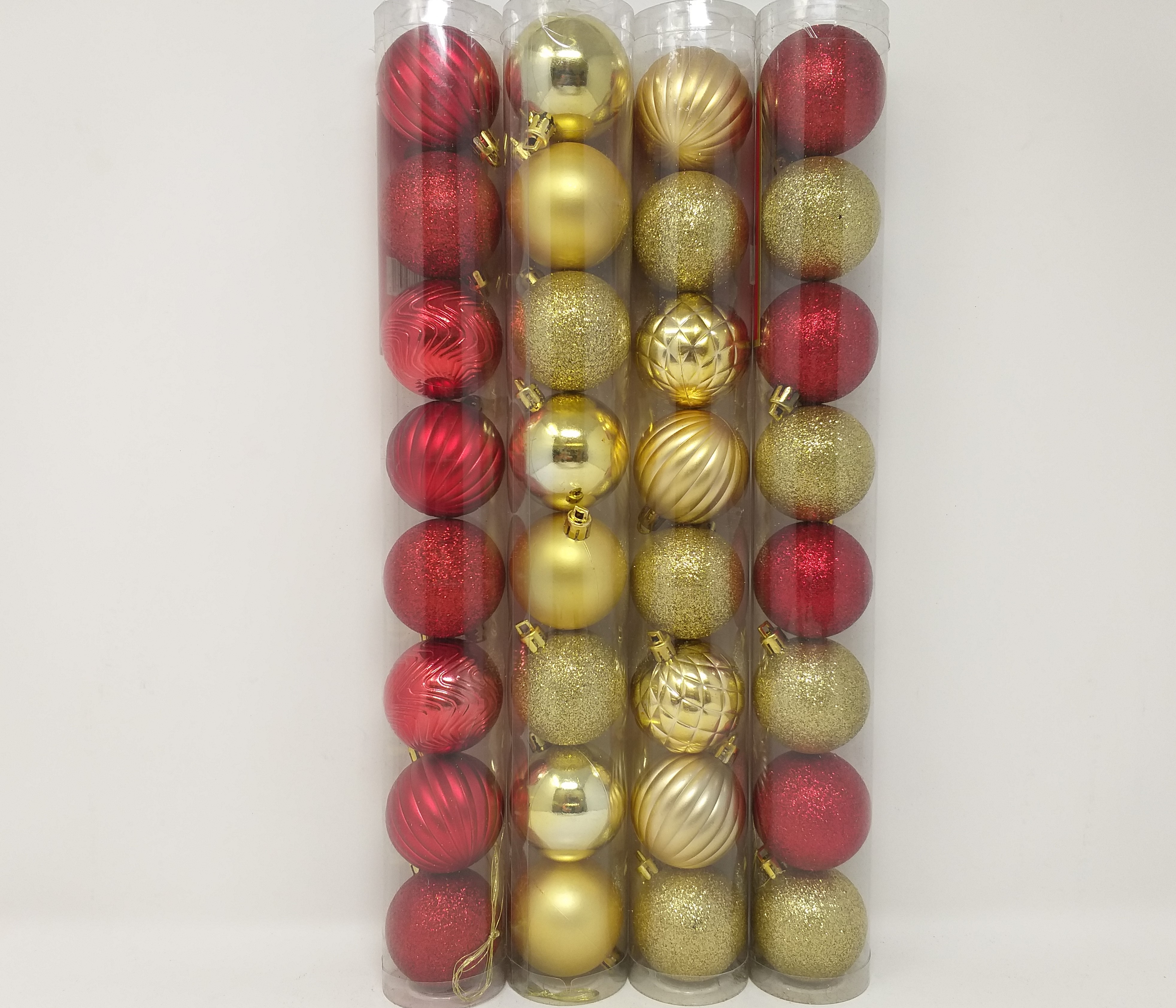 8PK GOLD ORNAMENT BALL