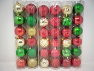 6PK ASST COLORS DECORATIVE BALLS