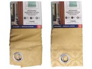 1PC GOLD SOLID WINDW CURTAIN