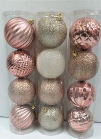 70MM X 4 BALL ORNAMENTS