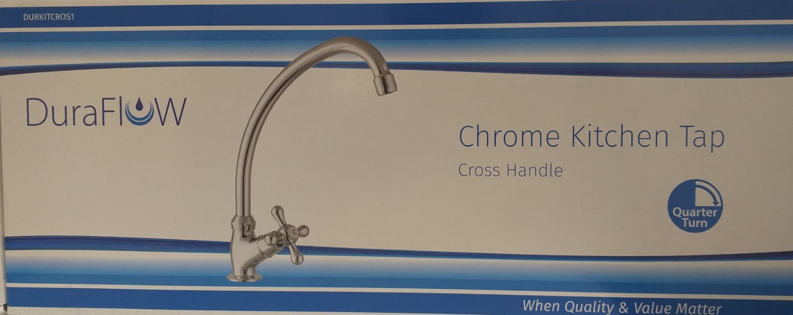 KITCHEN TAP, BRASS, CP CROSS