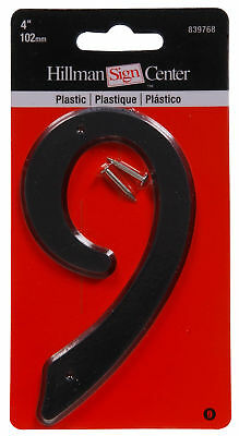 4 BLK PLASTIC NUMBER-9