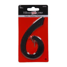 4 BLK PLASTIC NUMBER-6