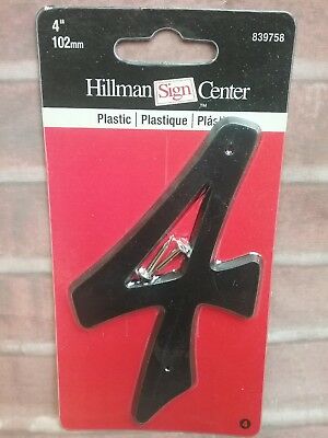 4 BLK PLASTIC NUMBER-4