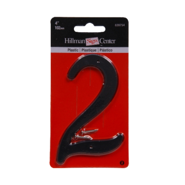 4 BLK PLASTIC NUMBER-2
