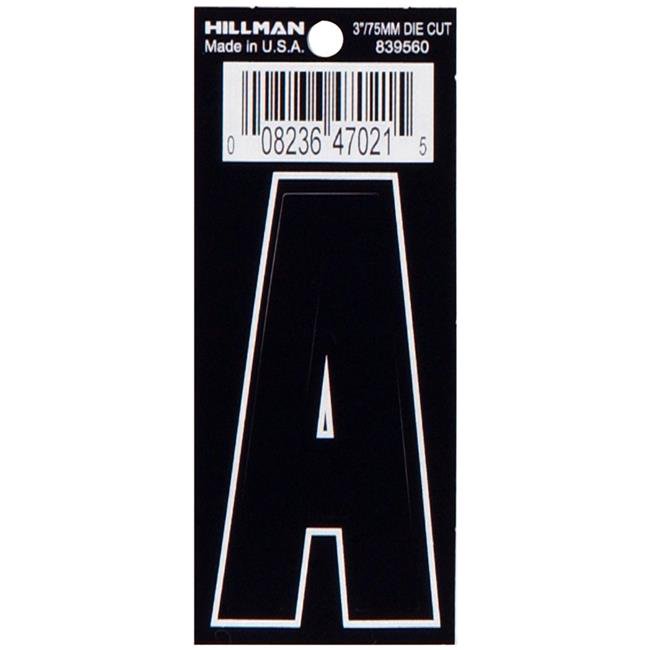 3  DIE-CUT BLACK VINYL A