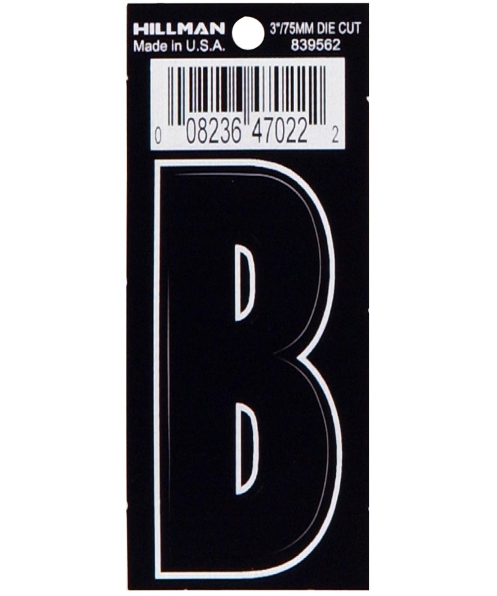 3  DIE-CUT BLACK VINYL B