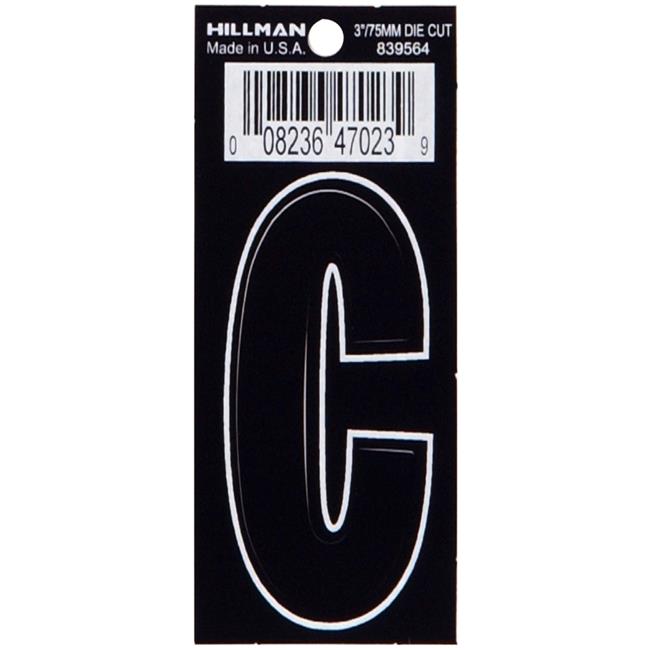 3  DIE-CUT BLACK VINYL C