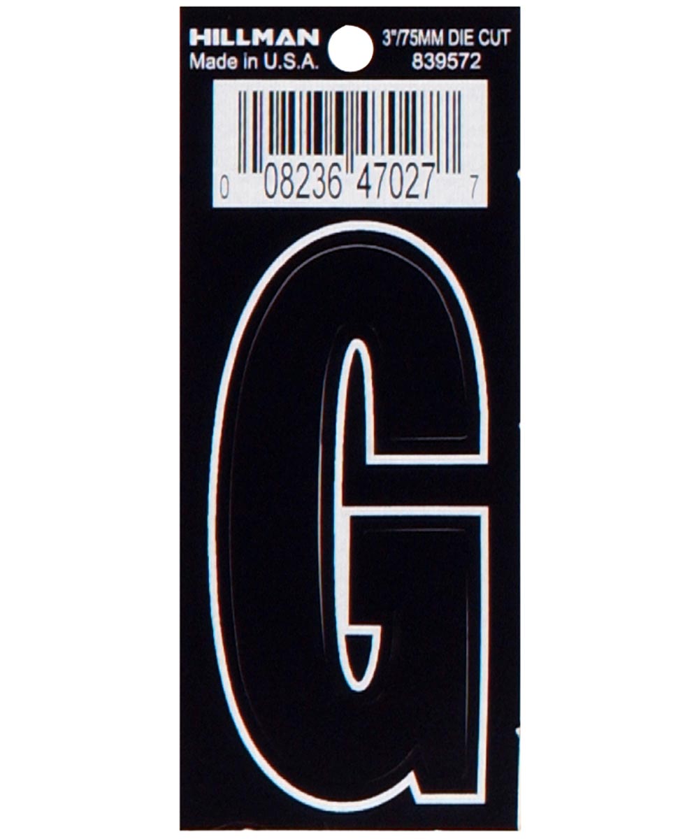 3  DIE-CUT BLACK VINYL G