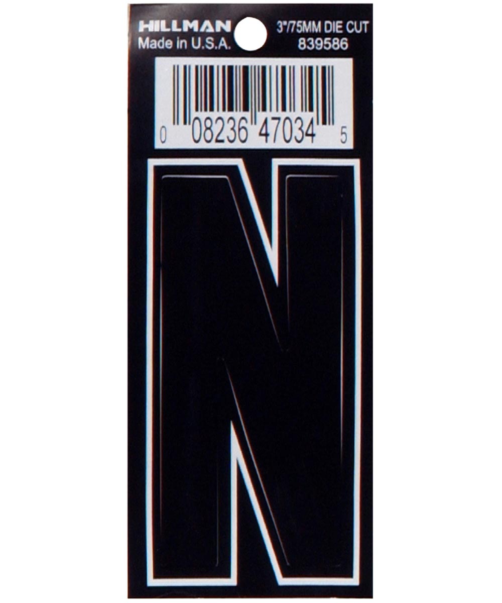 3  DIE-CUT BLACK VINYL N