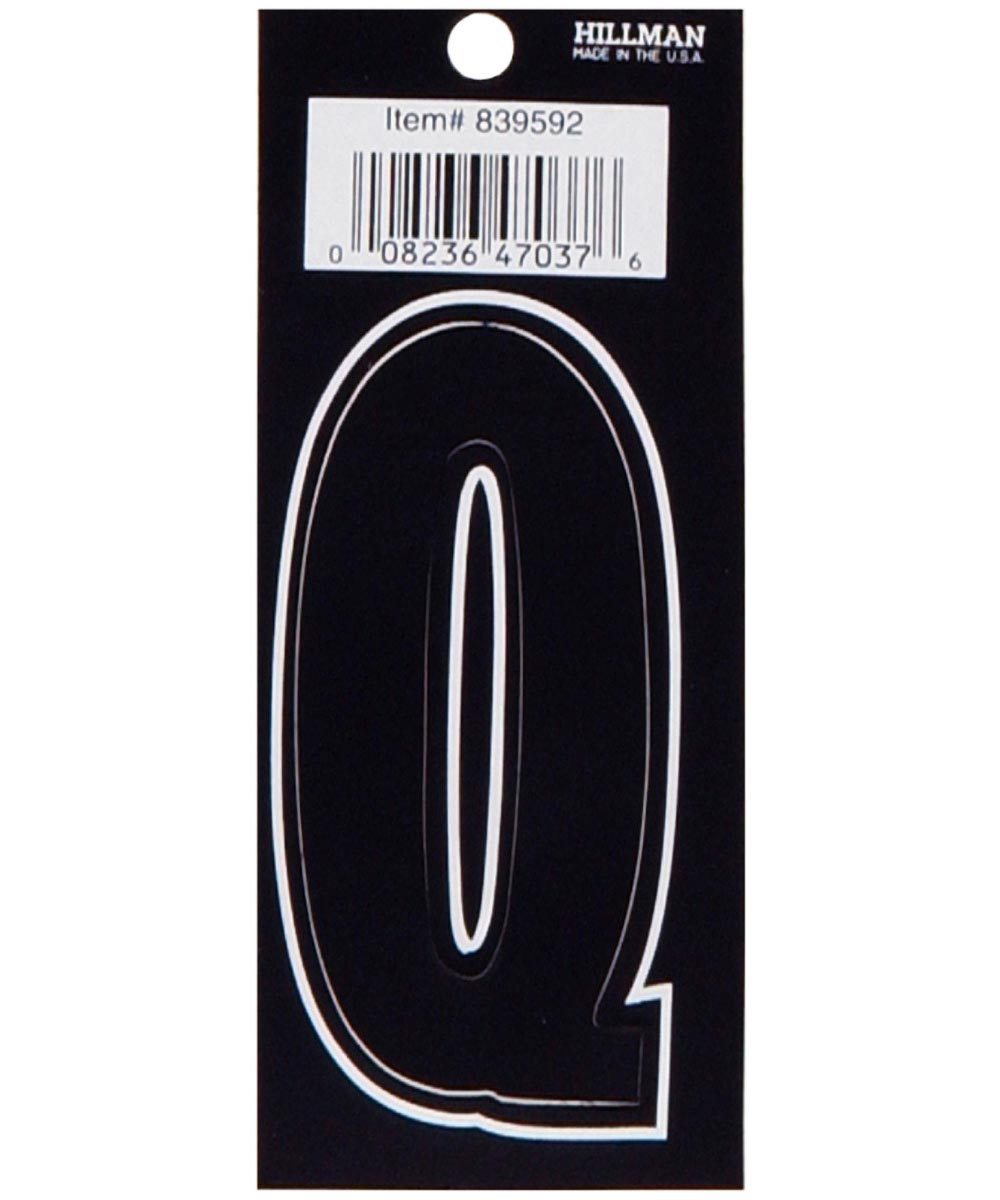 3  DIE-CUT BLACK VINYL Q