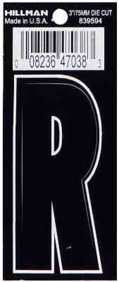 3  DIE-CUT BLACK VINYL R