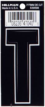 3  DIE-CUT BLACK VINYL T