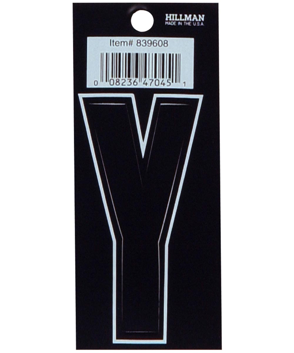 3  DIE-CUT BLACK VINYL Y