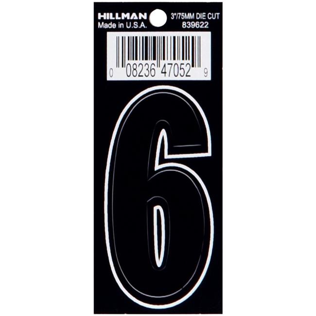 3  DIE-CUT BLACK VINYL 6
