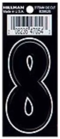 3  DIE-CUT BLACK VINYL 8