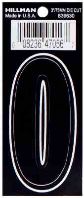 3  DIE-CUT BLACK VINYL 0