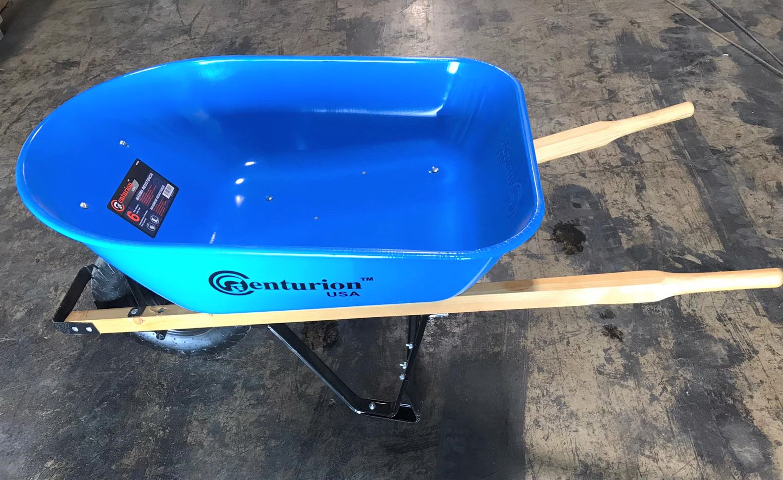 6CUFT D/BLU WD HDL WHL BARROW