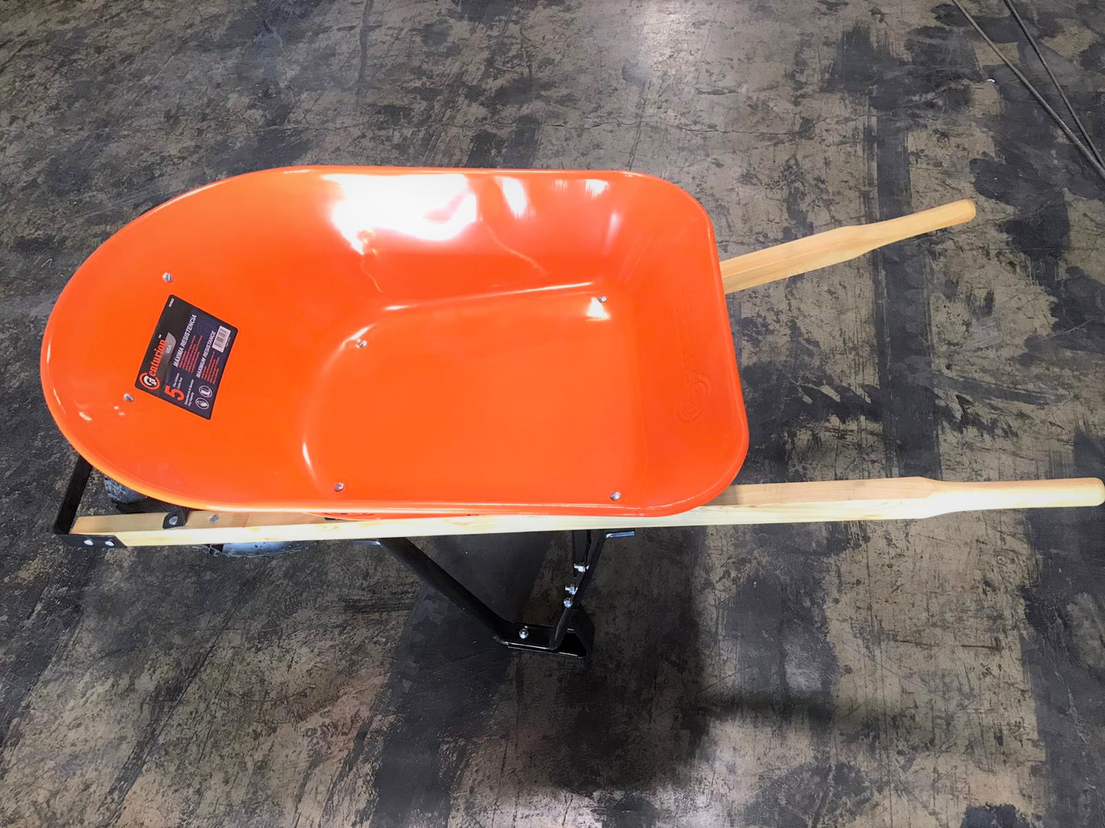 5CUFT ORNG WD HDL WHEELBARROW
