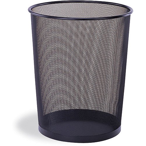 WASTE BASKET WIRE MESH BLK