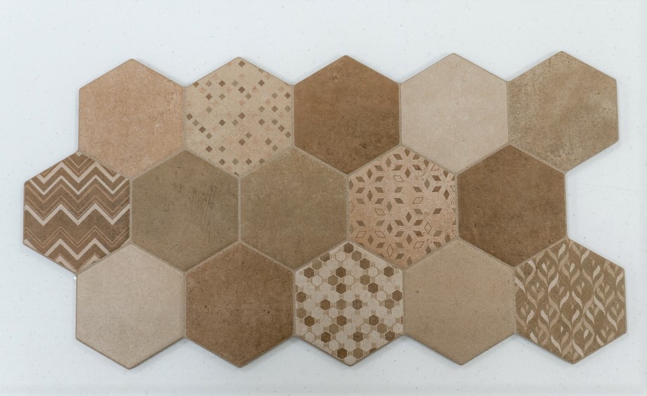 10.5"X20" HABITAT HEX SAND TILE