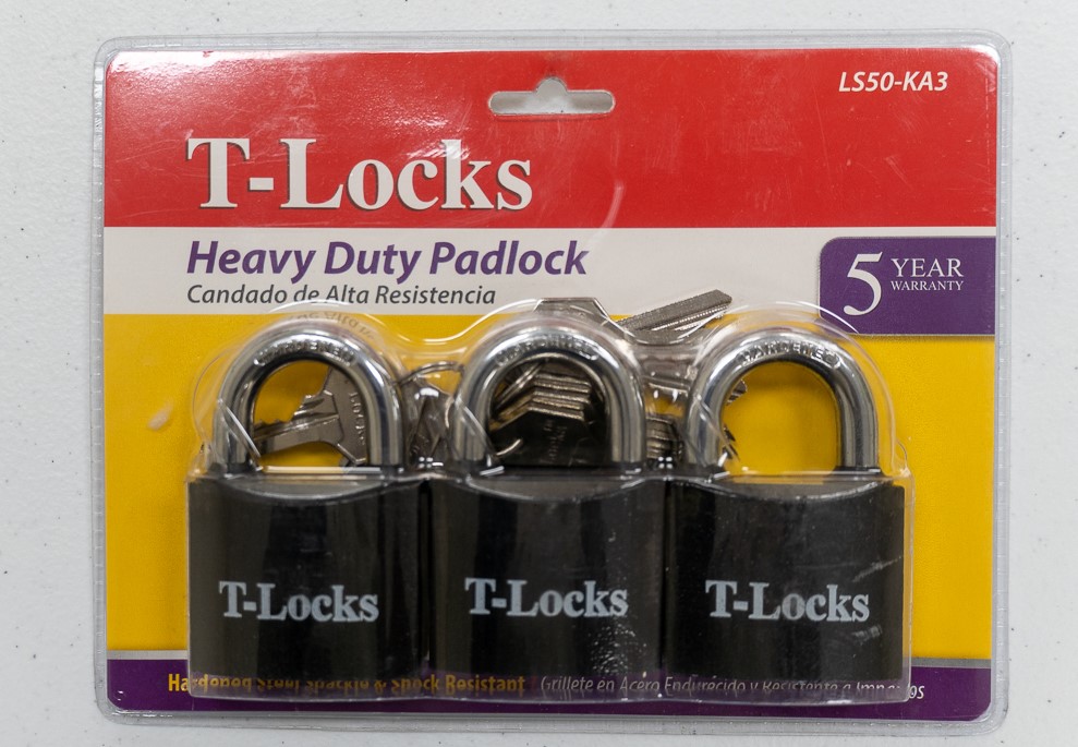 3PK 50MM IRON PADLOCK