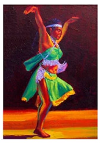 PAINTING 36X48 "KALINAGO DANCER"